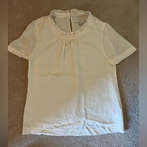 J.Crew ruffleneck short sleeve blouse